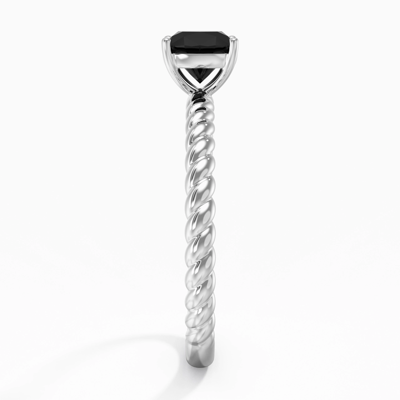 Modern Cushion 1.00ct Cubic Zirconia Engagement Ring