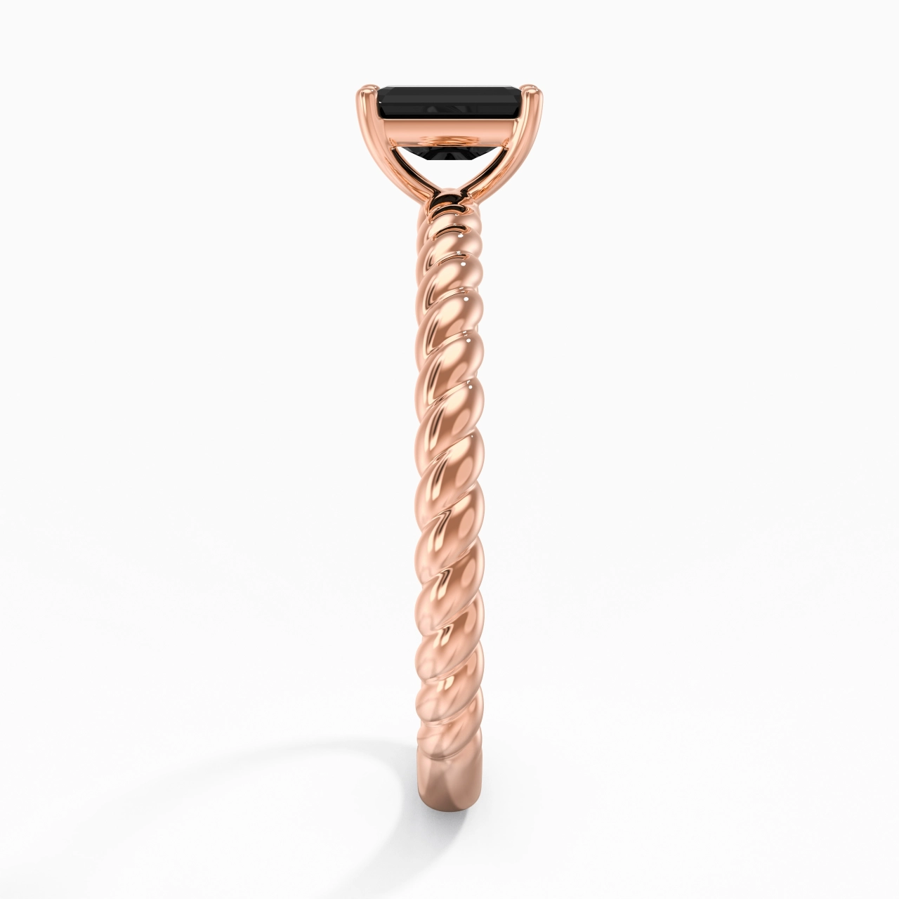 Modern Emerald 0.80ct Cubic Zirconia Engagement Ring