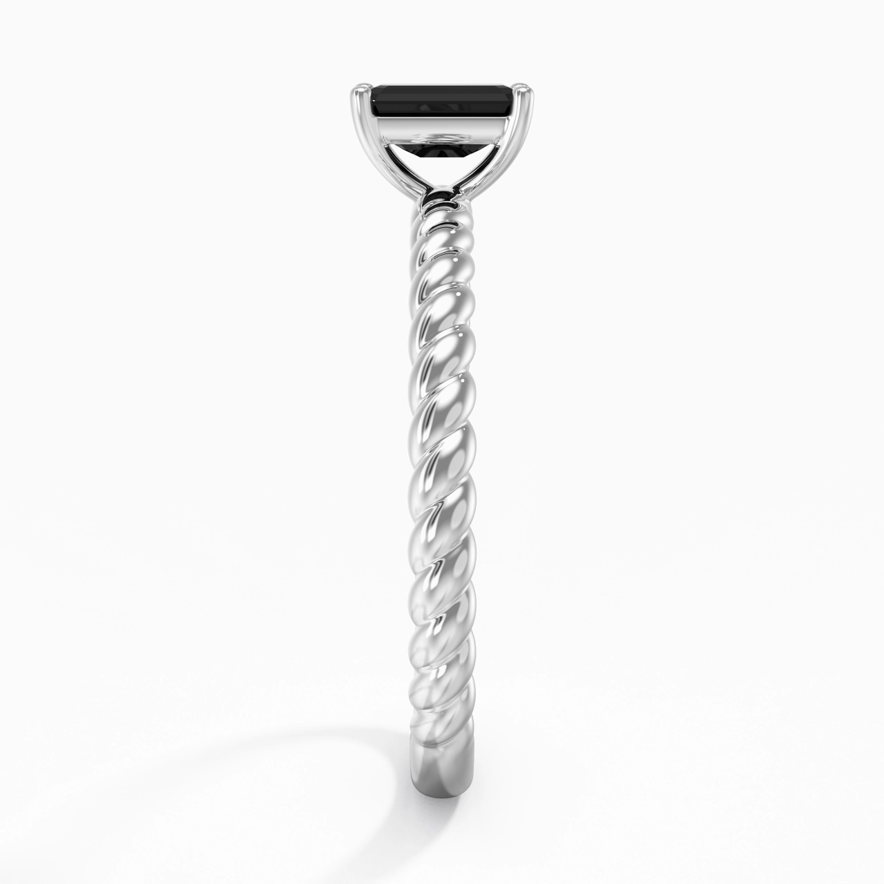 Modern Emerald 0.80ct Cubic Zirconia Engagement Ring