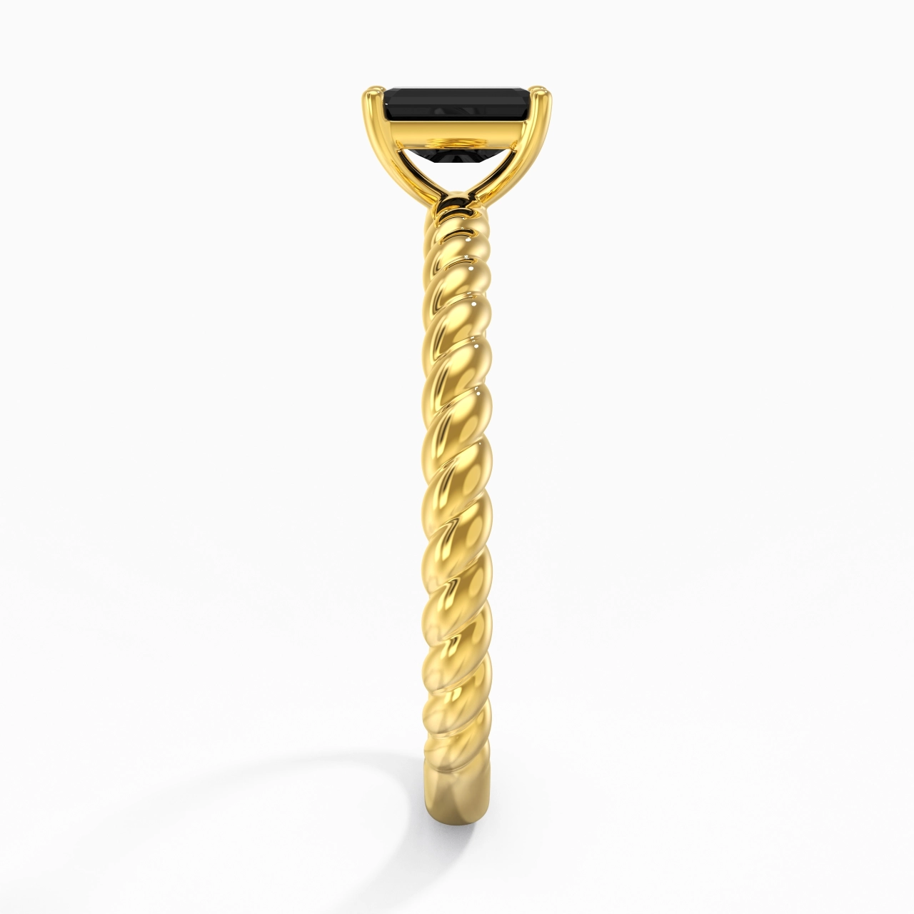 Modern Emerald 0.80ct Cubic Zirconia Engagement Ring