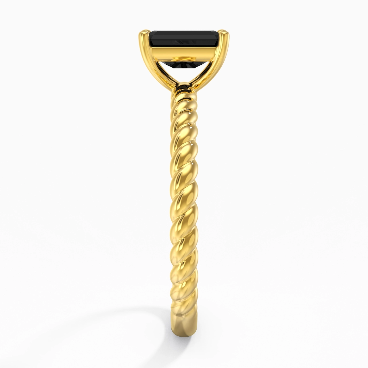 Modern Emerald 1.00ct Cubic Zirconia Engagement Ring