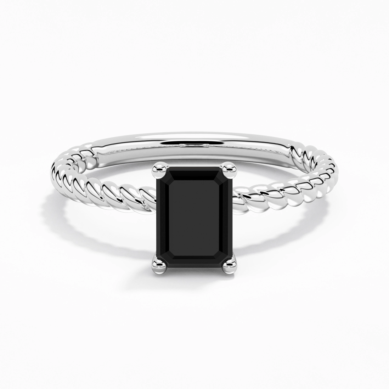 Modern Emerald 2.00ct Cubic Zirconia Engagement Ring