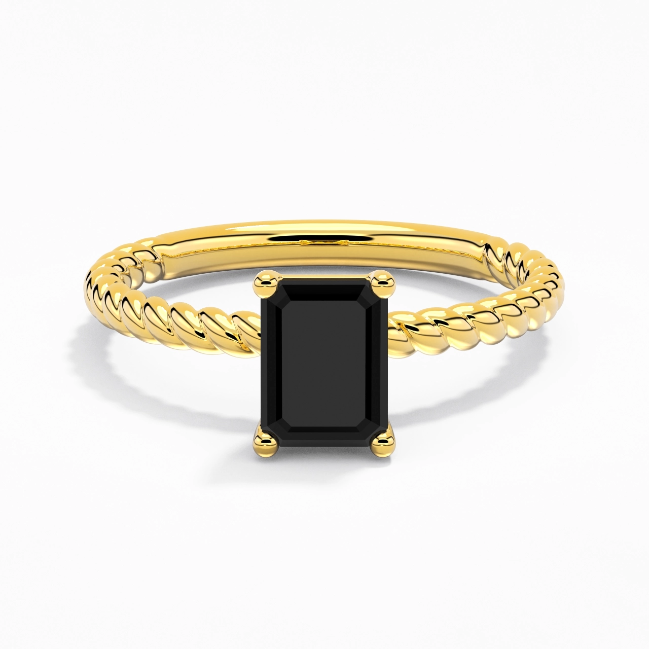 Modern Emerald 2.00ct Cubic Zirconia Engagement Ring