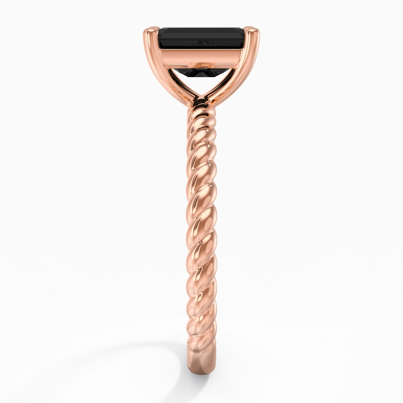 Modern Emerald 2.00ct Cubic Zirconia Engagement Ring