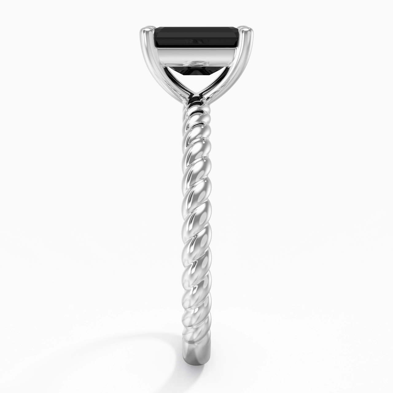 Modern Emerald 2.00ct Cubic Zirconia Engagement Ring