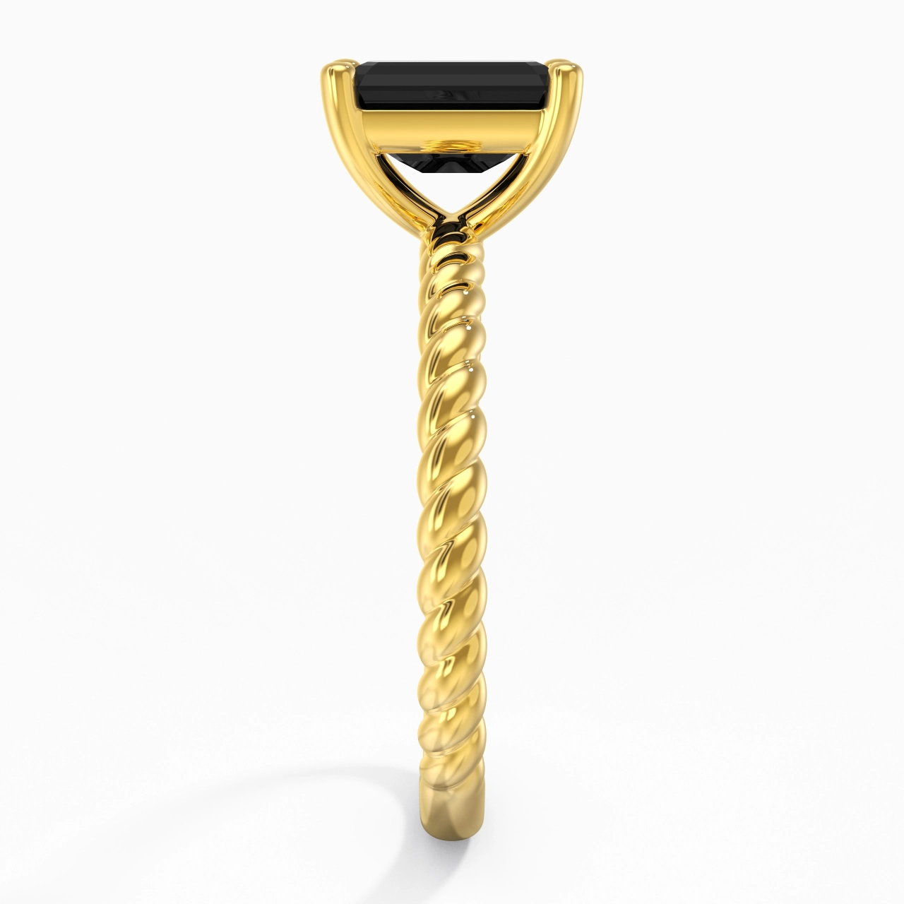 Modern Emerald 2.00ct Cubic Zirconia Engagement Ring