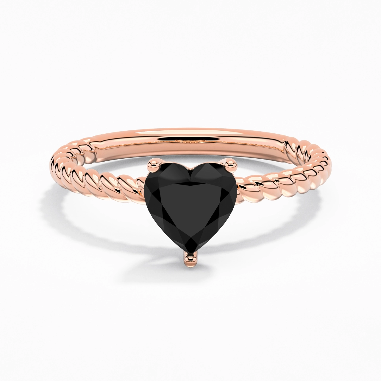 Modern Heart 1.50ct Cubic Zirconia Engagement Ring