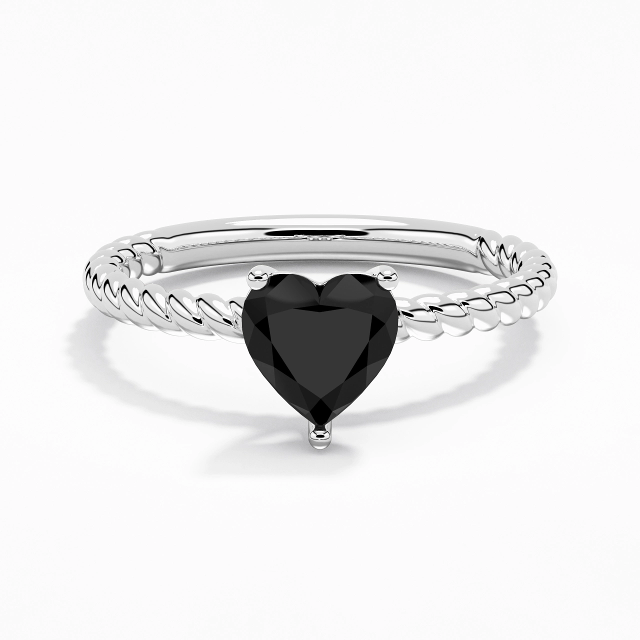 Modern Heart 1.50ct Cubic Zirconia Engagement Ring
