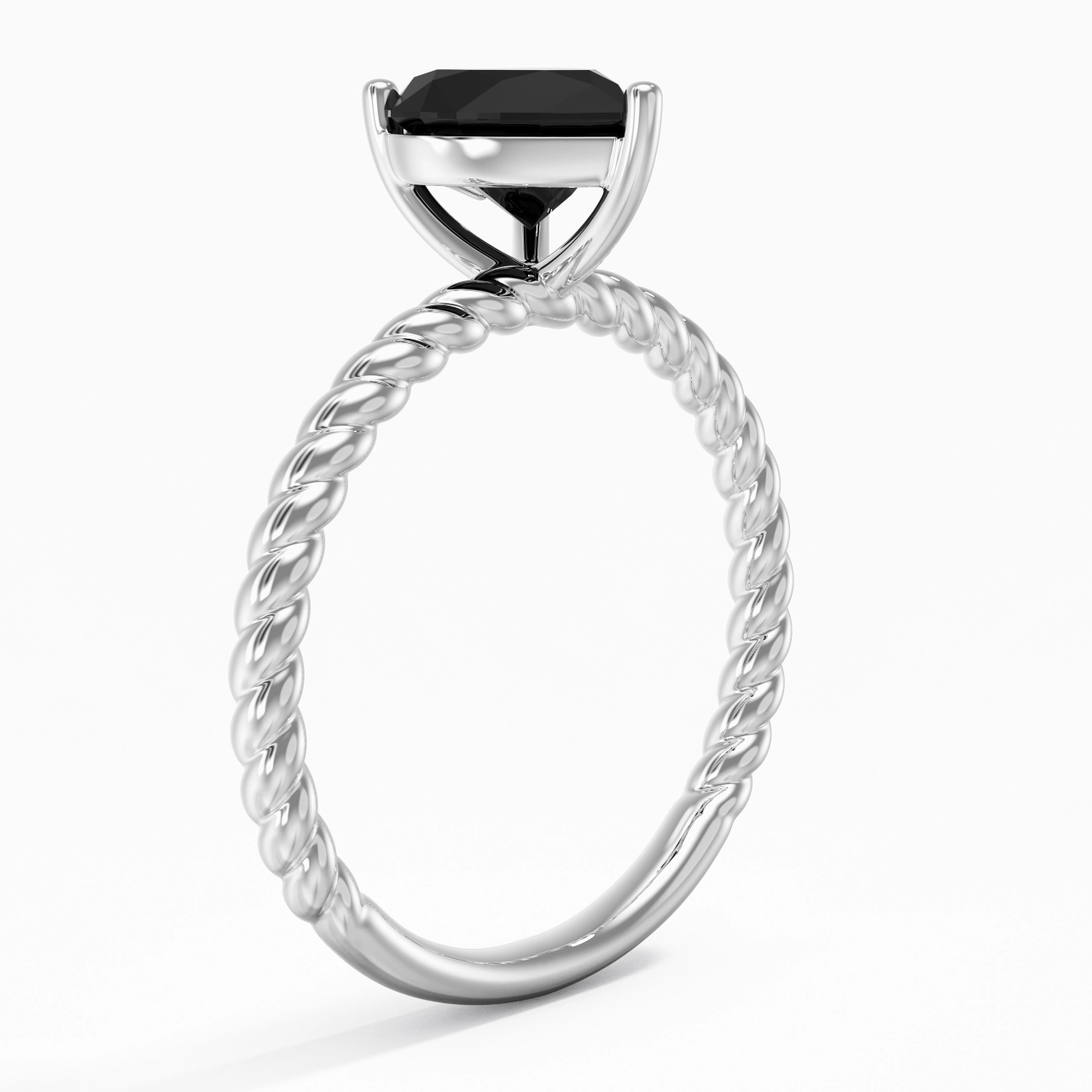 Modern Heart 1.50ct Cubic Zirconia Engagement Ring