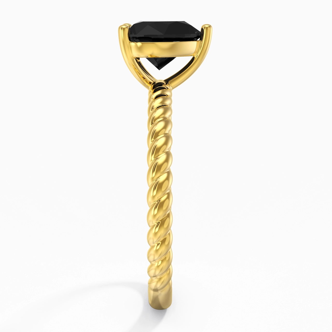 Modern Heart 1.50ct Cubic Zirconia Engagement Ring