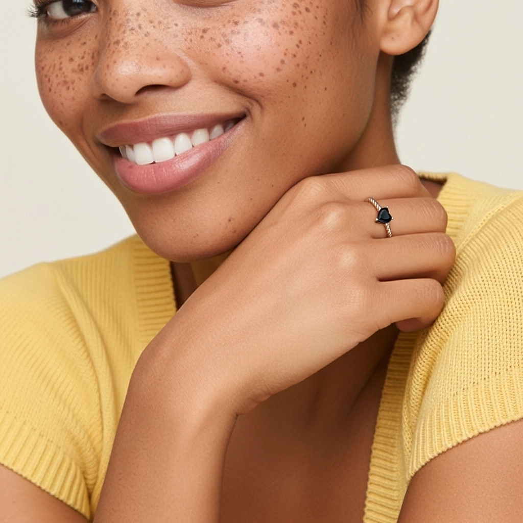 Modern Heart 1.00ct Cubic Zirconia Engagement Ring