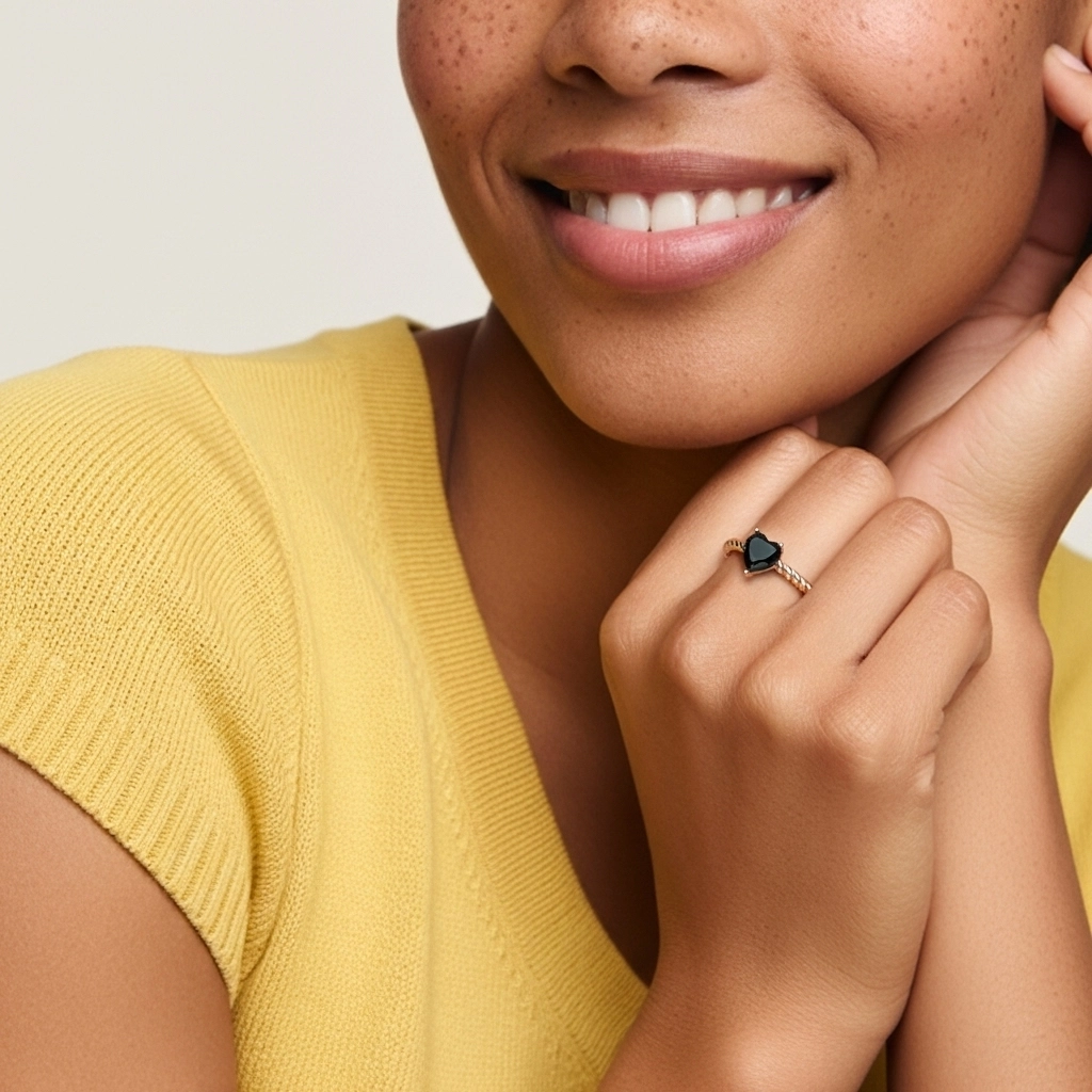 Modern Heart 1.00ct Cubic Zirconia Engagement Ring