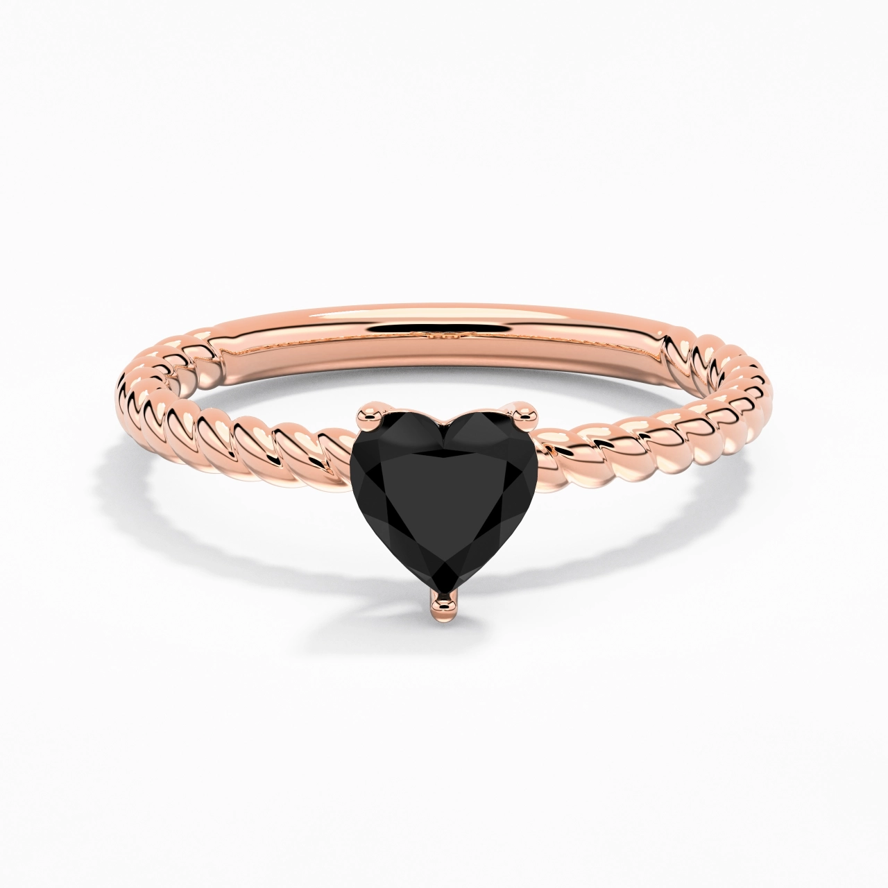 Modern Heart 1.00ct Cubic Zirconia Engagement Ring