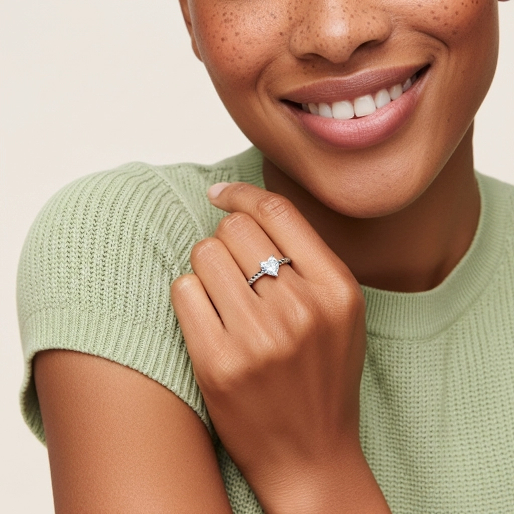 2.00ct Moissanite Bague de fiançailles Argent sterling 925