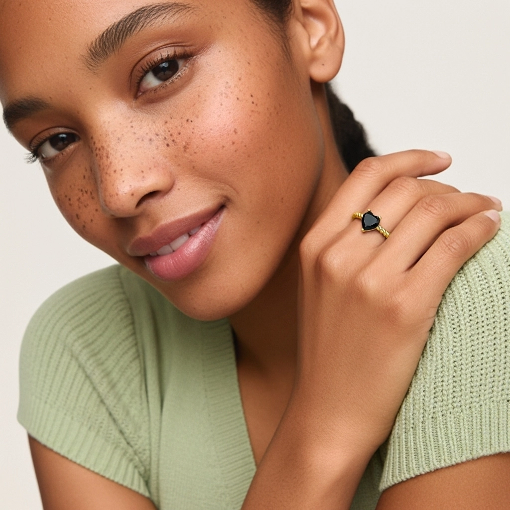 Modern Heart 1.00ct Cubic Zirconia Engagement Ring