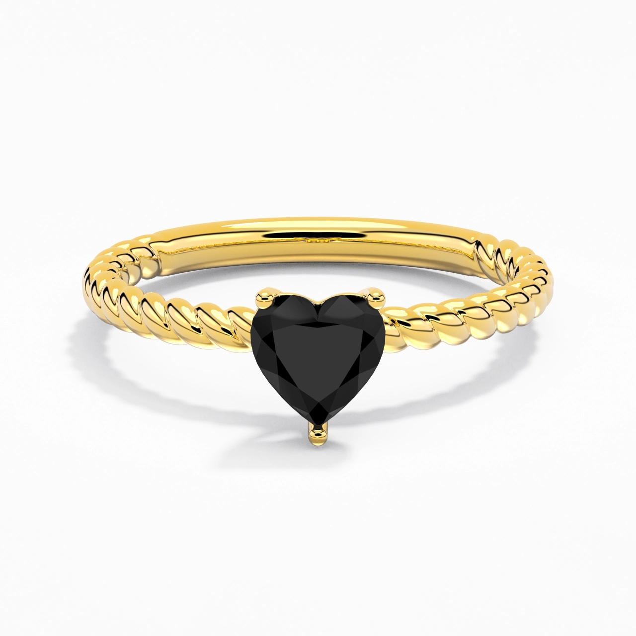 Modern Heart 1.00ct Cubic Zirconia Engagement Ring