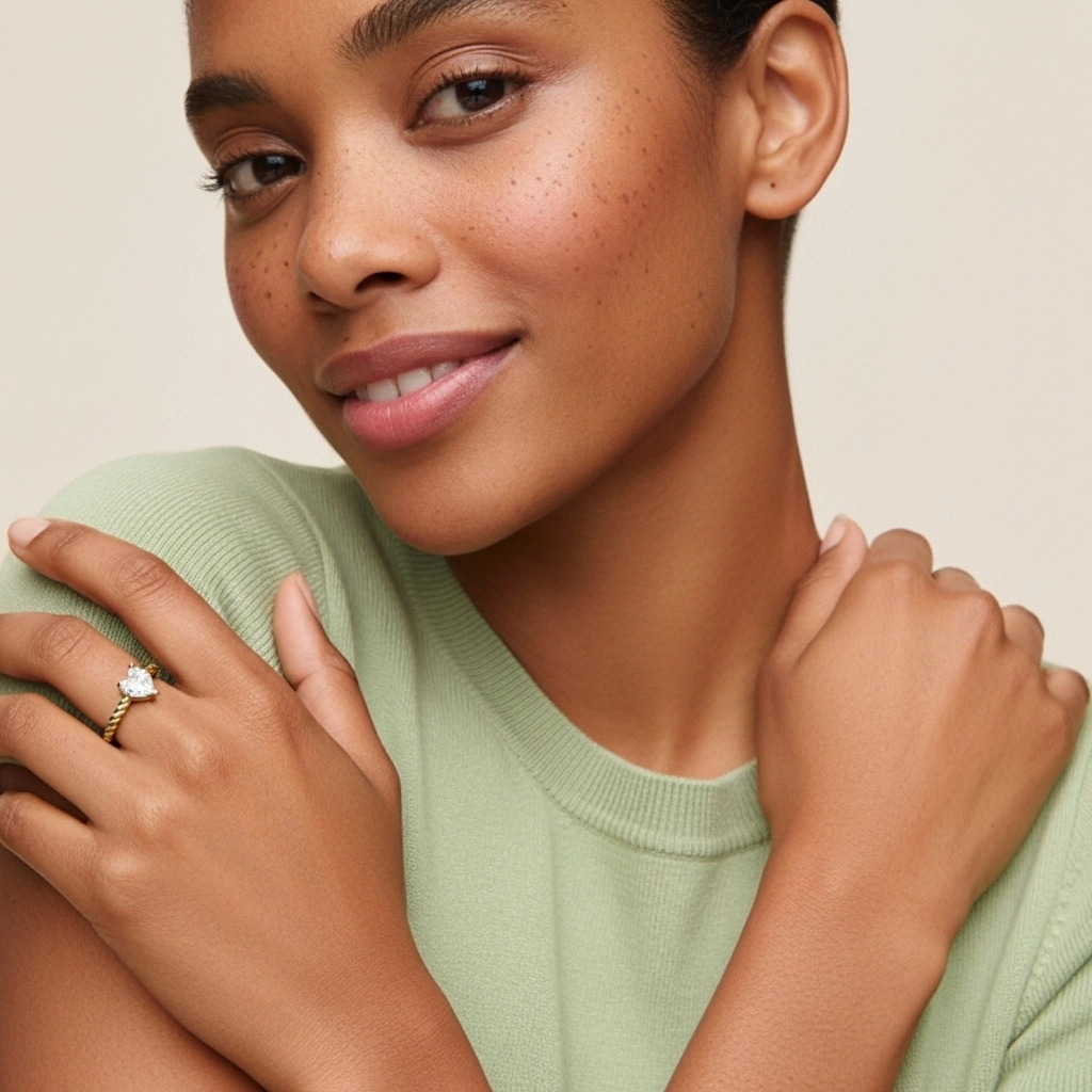 1.50ct Moissanite Bague de fiançailles Argent sterling 925