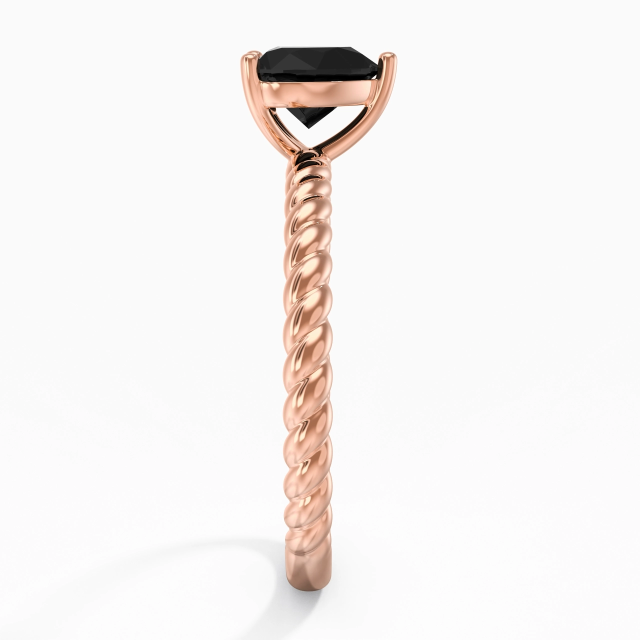 Modern Heart 1.00ct Cubic Zirconia Engagement Ring