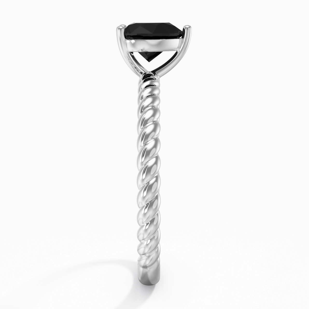 Modern Heart 1.00ct Cubic Zirconia Engagement Ring