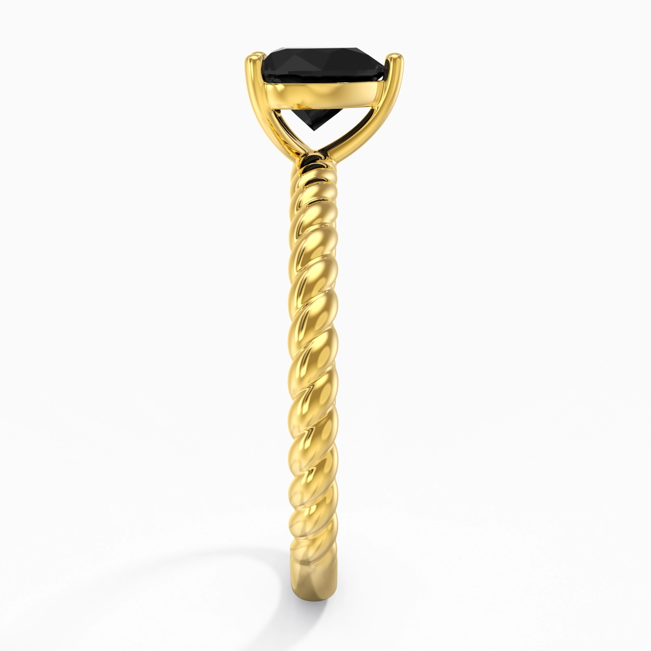 Modern Heart 1.00ct Cubic Zirconia Engagement Ring