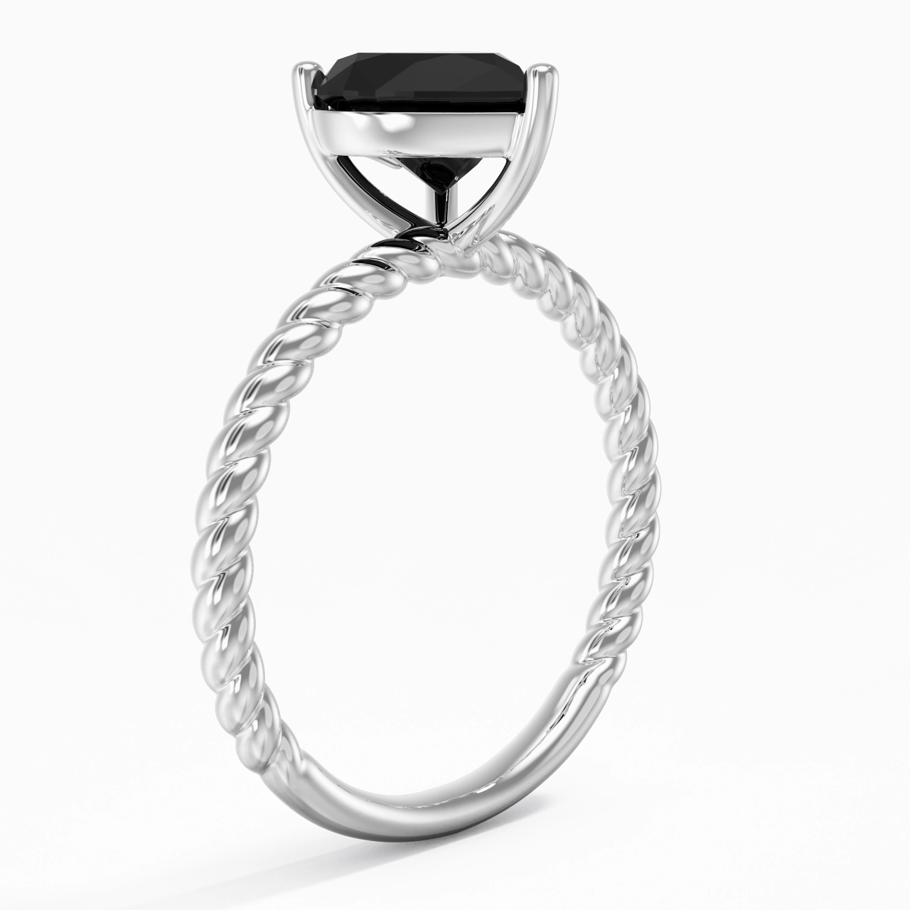 Modern Heart 2.00ct Cubic Zirconia Engagement Ring