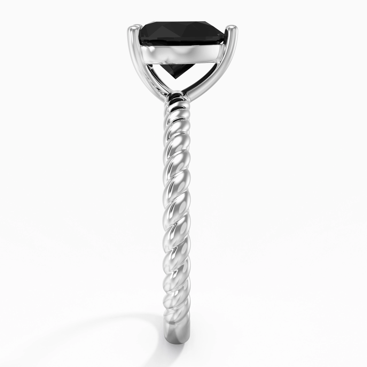 Modern Heart 2.00ct Cubic Zirconia Engagement Ring