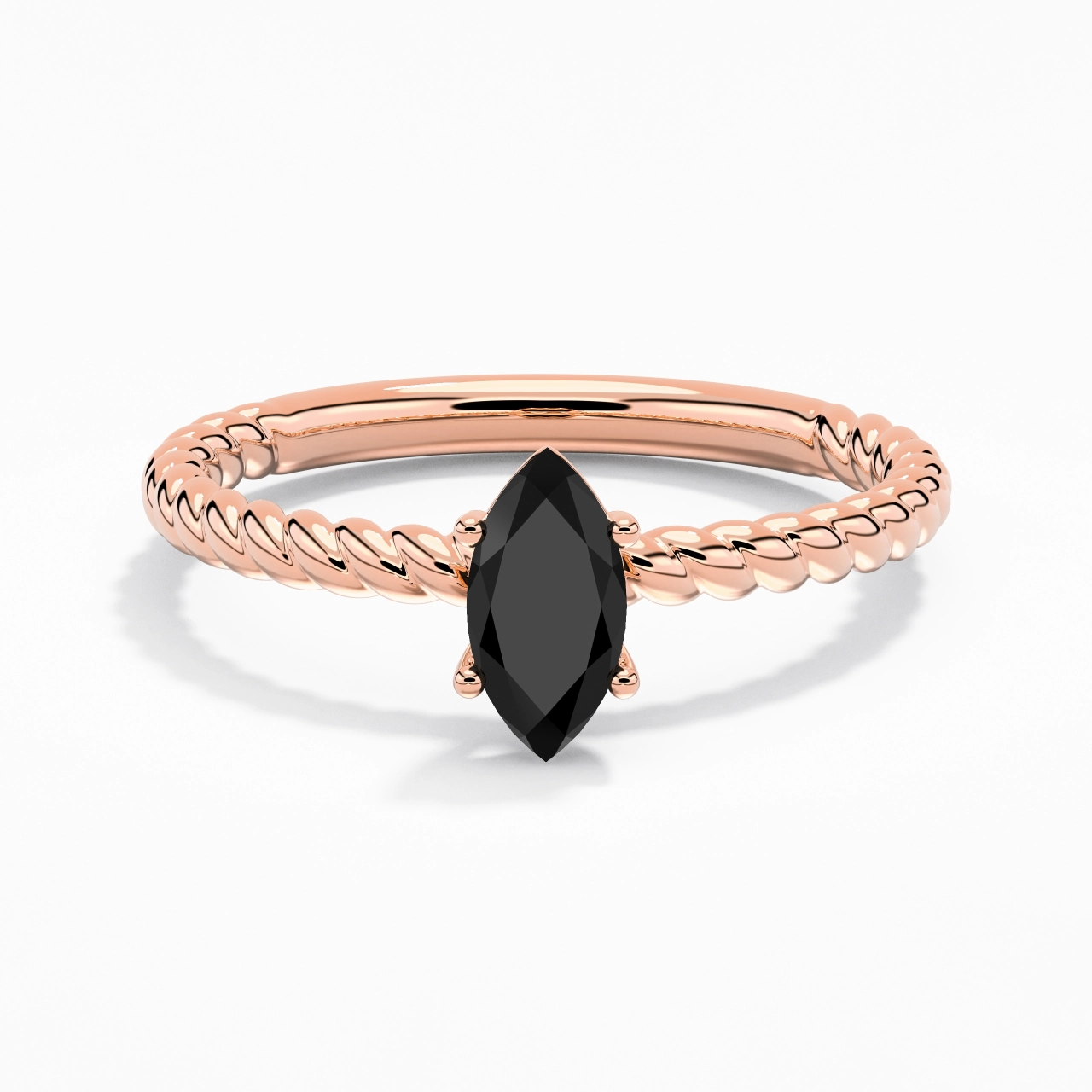Moderne Marquise 0.80ct Zircon cubique Bague de fiançailles