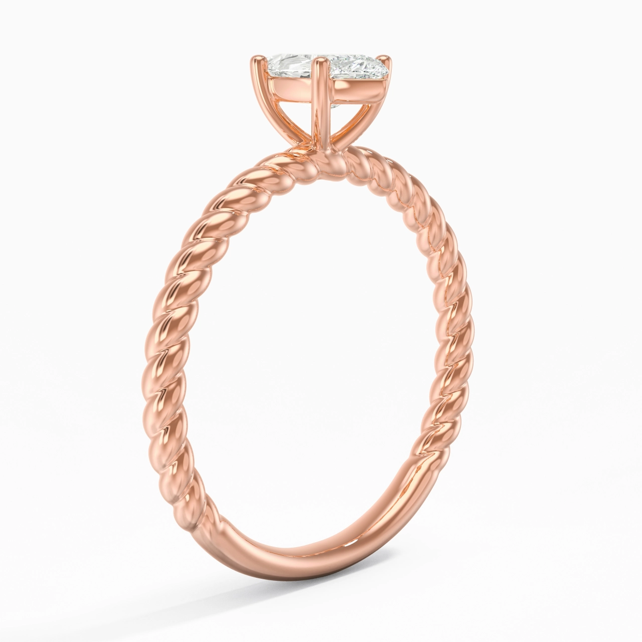 Moderne Marquise 0.80ct Moissanite Bague de fiançailles