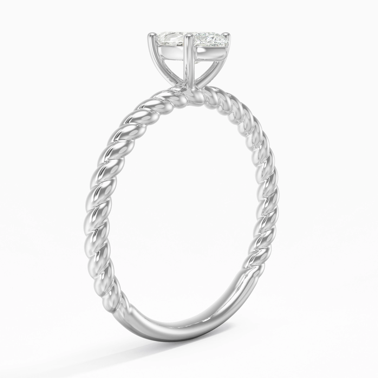 Modern Marquise 0.80ct Moissanite Engagement Ring