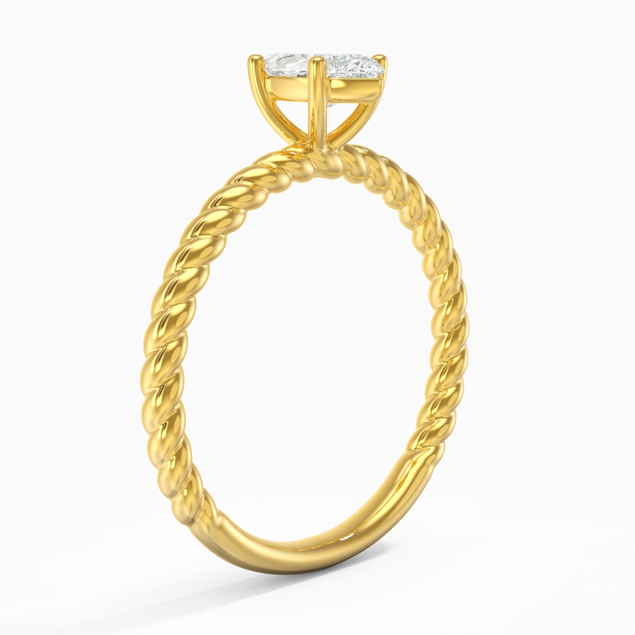 Moderne Marquise 0.80ct Moissanite Bague de fiançailles