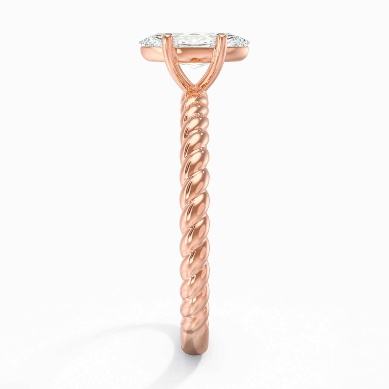 Moderne Marquise 0.80ct Moissanite Bague de fiançailles