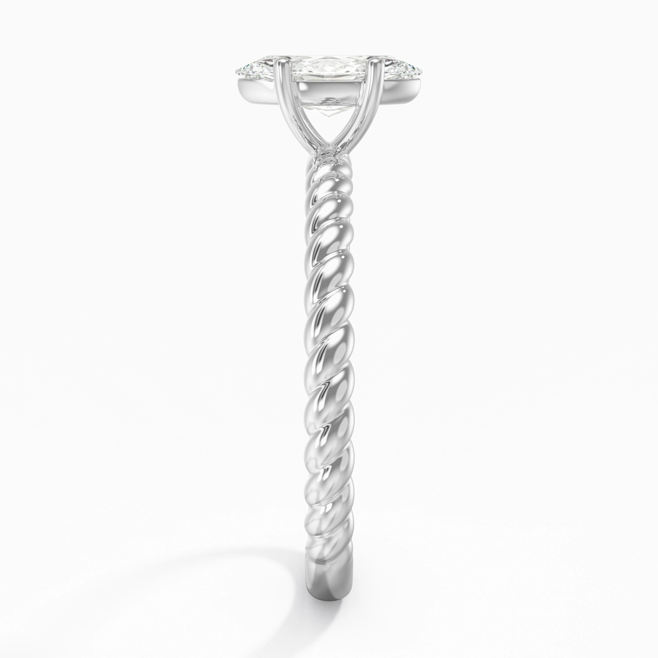 Modern Marquise 0.80ct Moissanite Engagement Ring