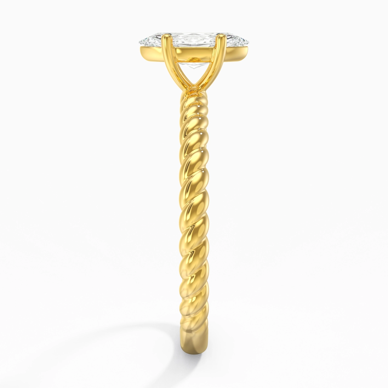 Moderne Marquise 0.80ct Moissanite Bague de fiançailles