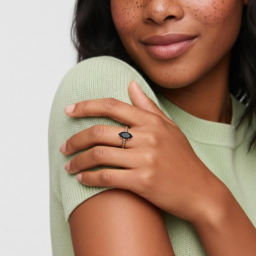 Modern Marquise 1.00ct Cubic Zirconia Engagement Ring