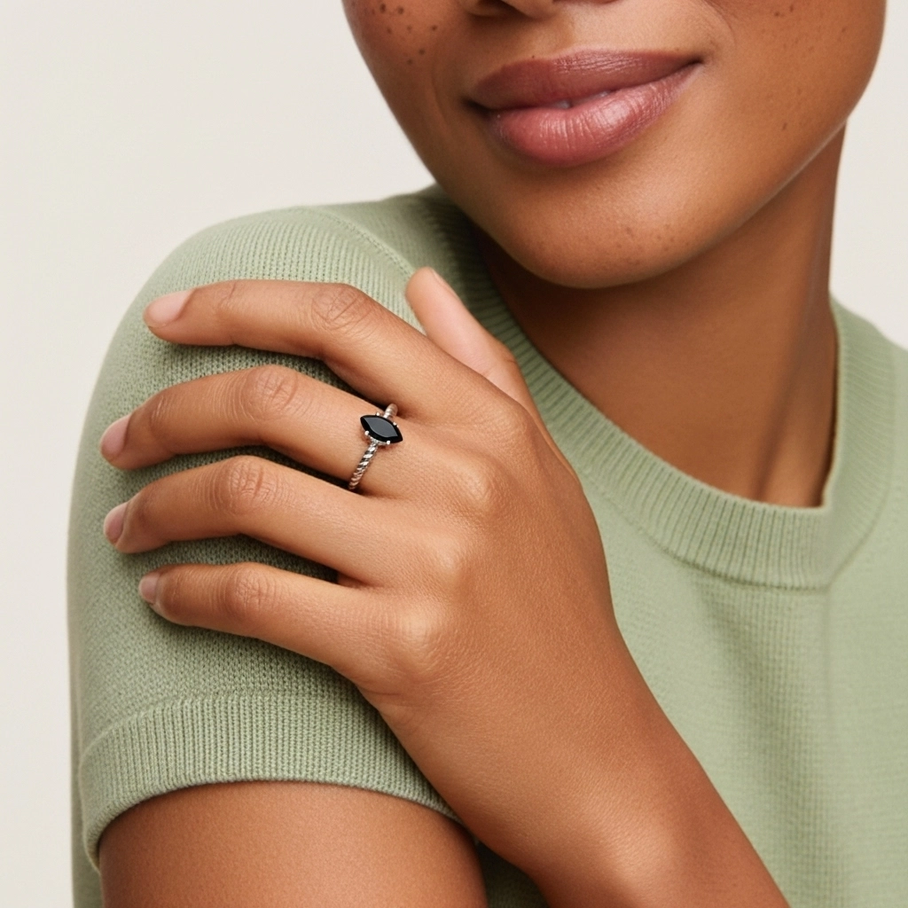 Modern Marquise 1.00ct Cubic Zirconia Engagement Ring