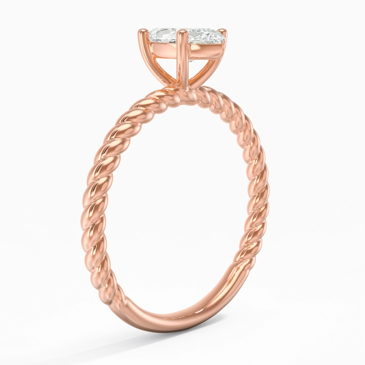 Moderne Marquise 1.00ct Moissanite Bague de fiançailles