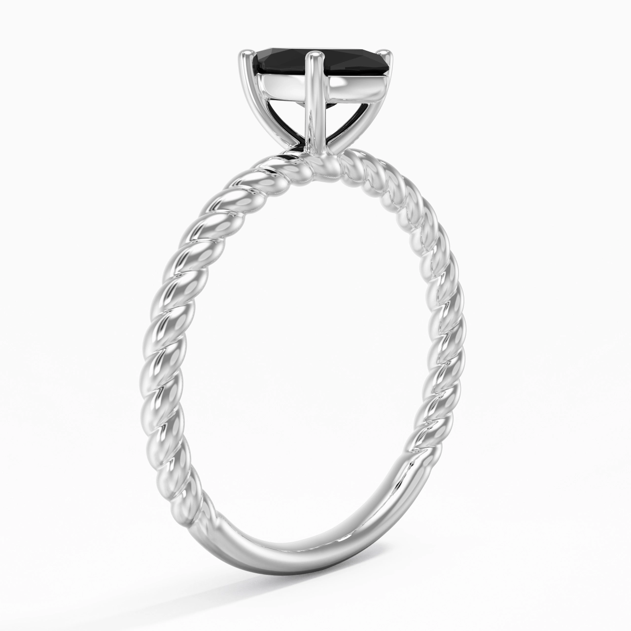 Moderne Marquise 1.00ct Zircon cubique Bague de fiançailles