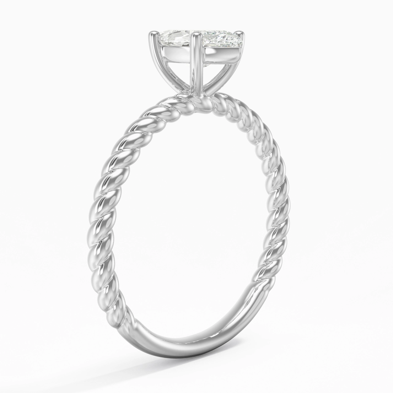 Modern Marquise 1.00ct Moissanite Engagement Ring