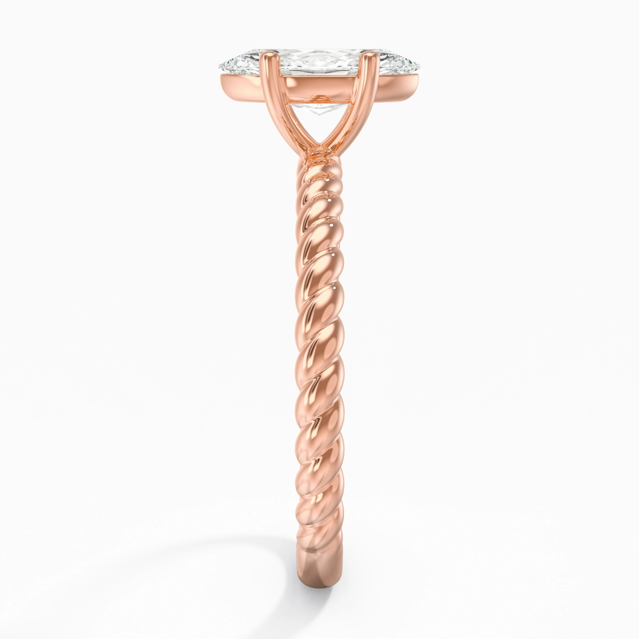 Moderne Marquise 1.00ct Moissanite Bague de fiançailles