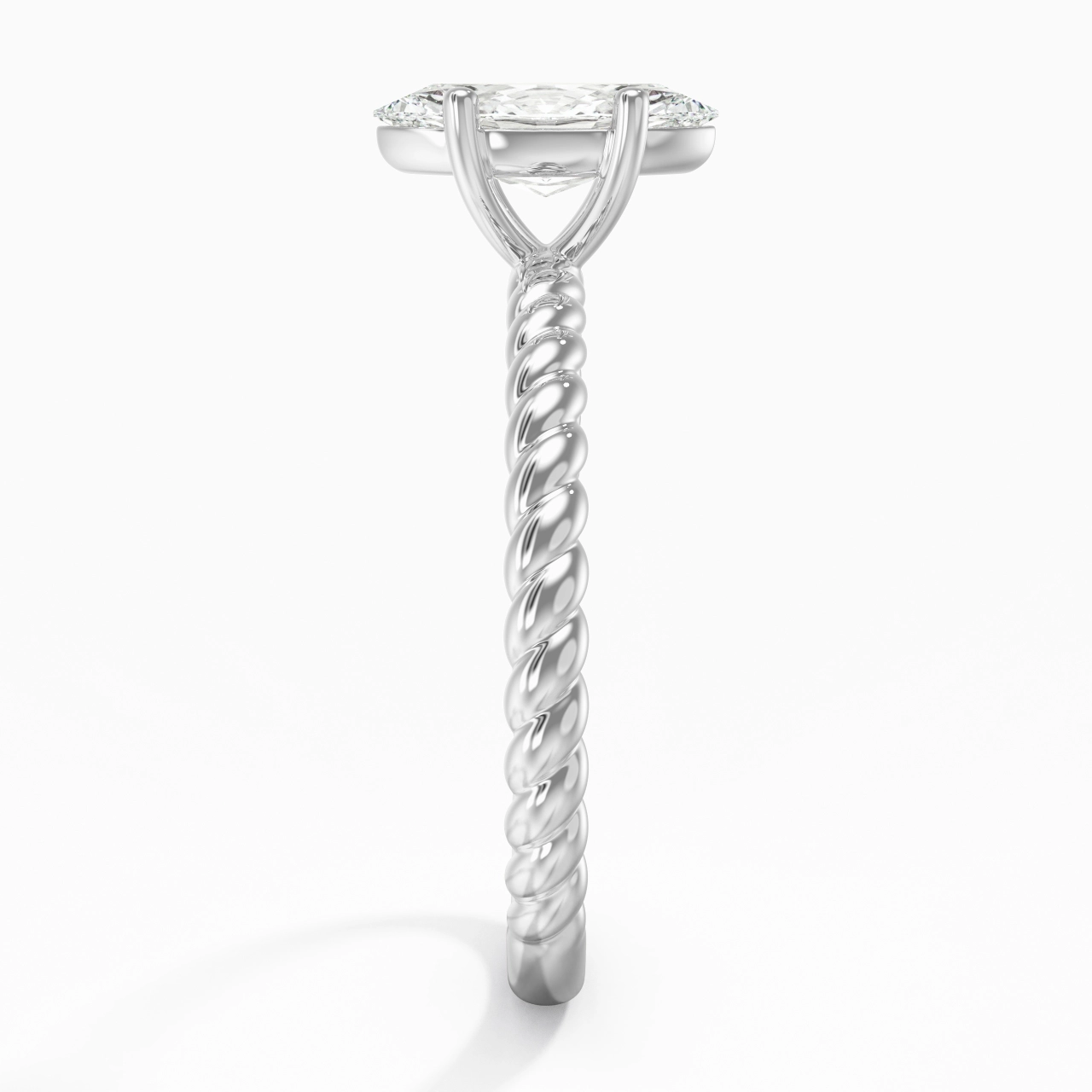 Modern Marquise 1.00ct Moissanite Engagement Ring