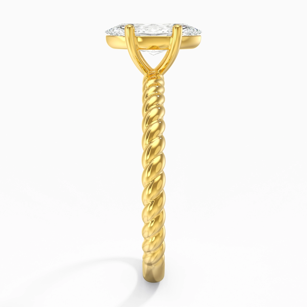 Modern Marquise 1.00ct Moissanite Engagement Ring