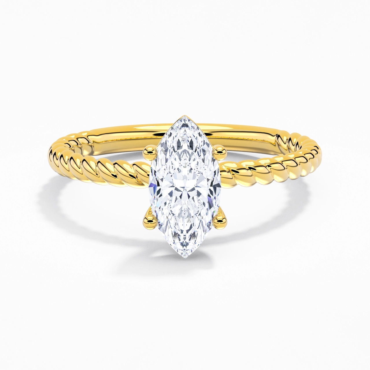 Modern Marquise 2.00ct Moissanite Engagement Ring