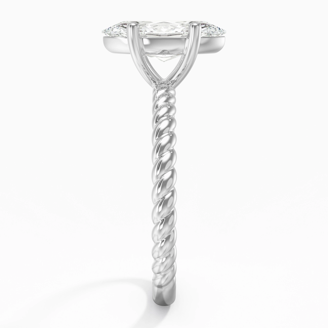 Modern Marquise 2.00ct Moissanite Engagement Ring