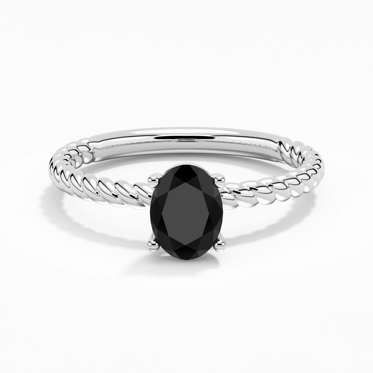 Modern Oval 1.50ct Cubic Zirconia Engagement Ring