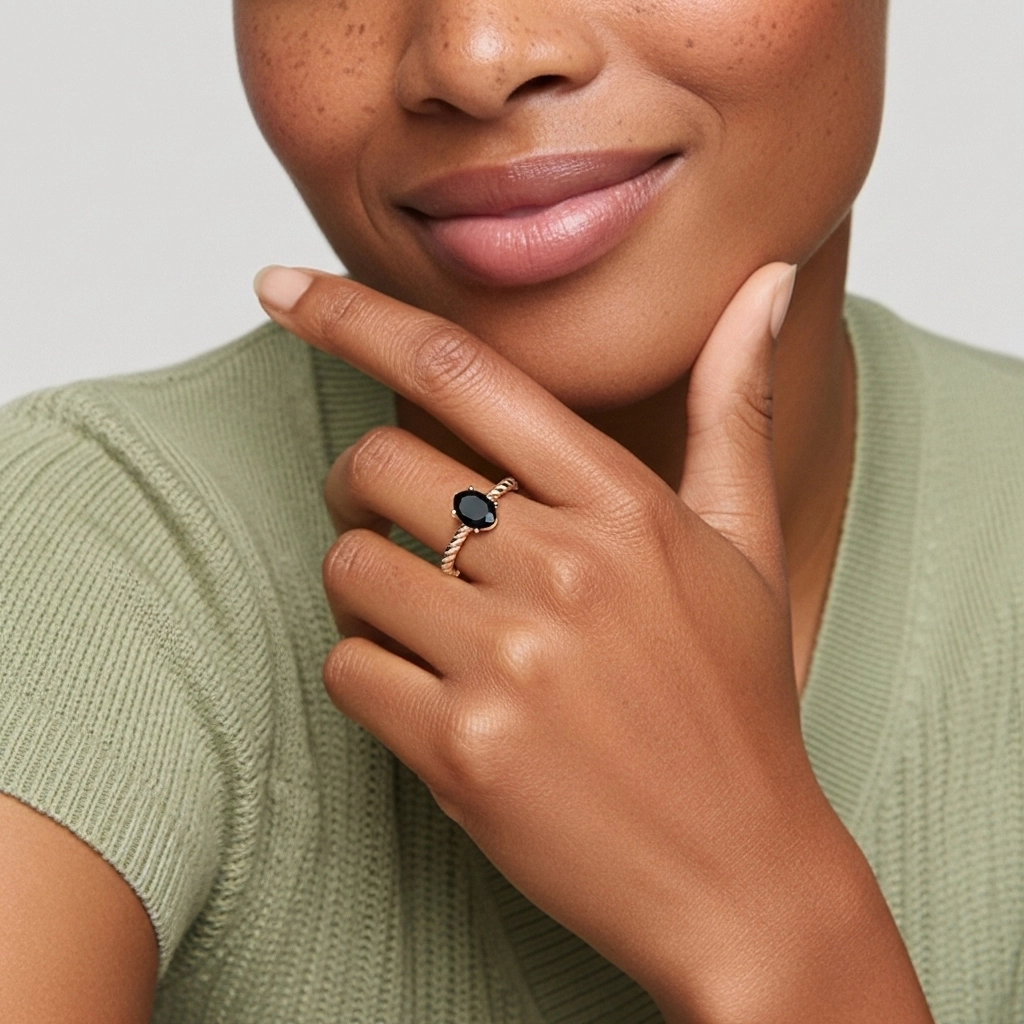 Modern Oval 1.00ct Cubic Zirconia Engagement Ring