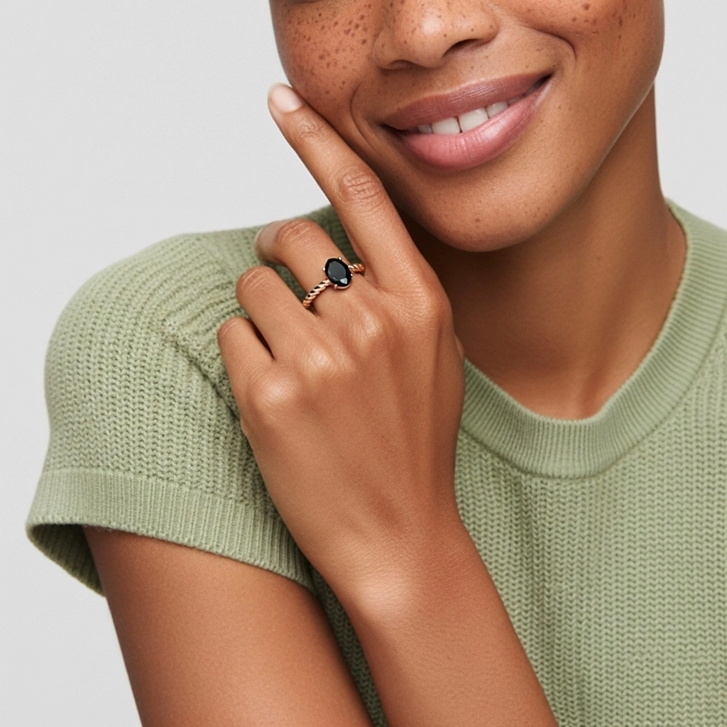 Modern Oval 1.00ct Cubic Zirconia Engagement Ring