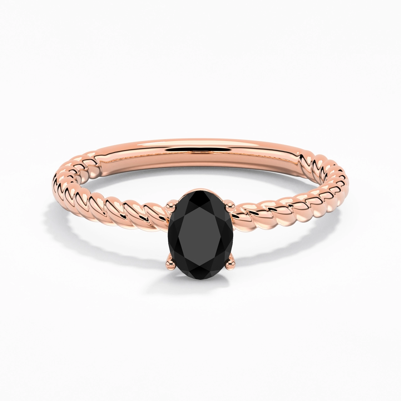 Modern Oval 1.00ct Cubic Zirconia Engagement Ring
