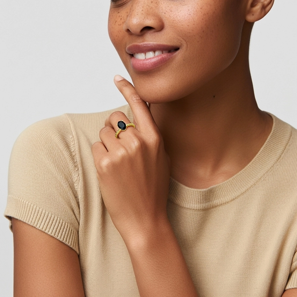 Modern Oval 1.00ct Cubic Zirconia Engagement Ring