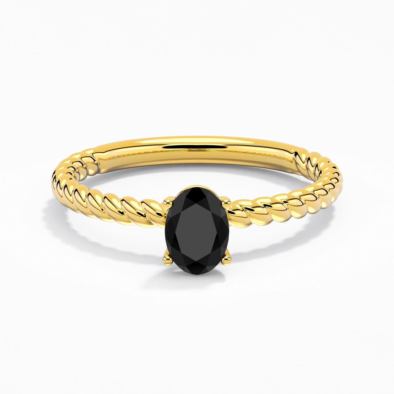 Modern Oval 1.00ct Cubic Zirconia Engagement Ring