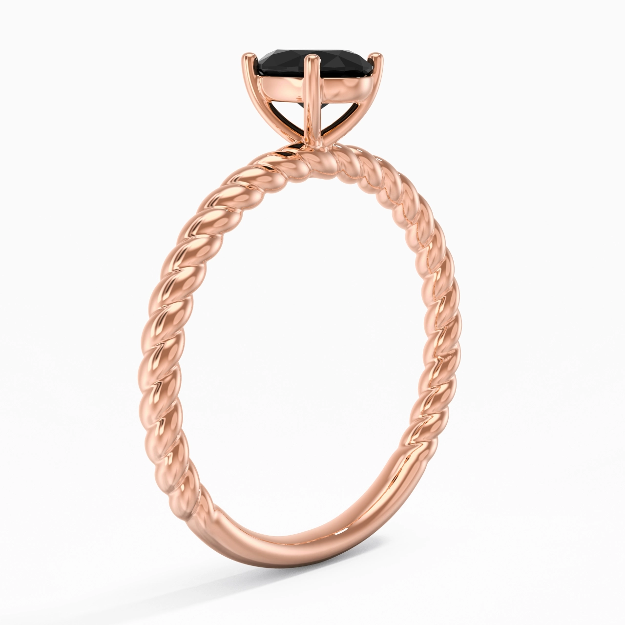 Modern Oval 1.00ct Cubic Zirconia Engagement Ring